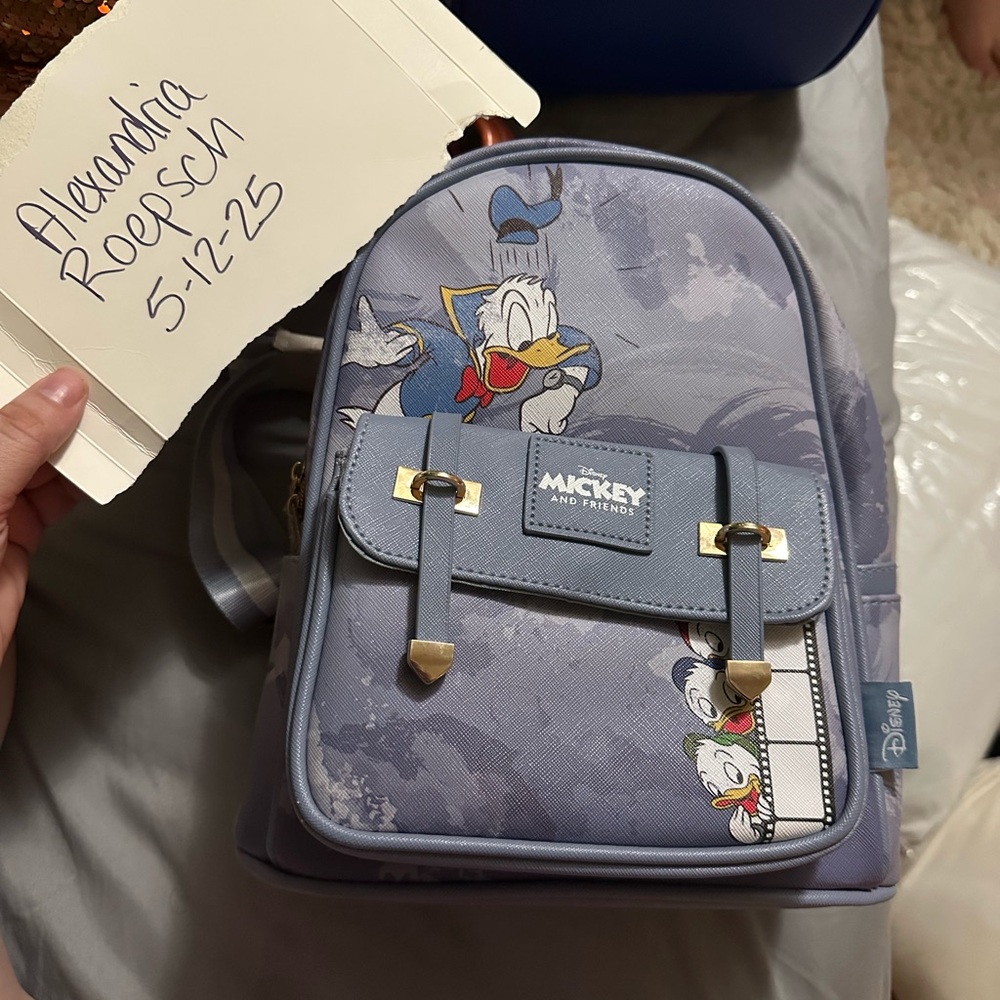 Disney Donald Duck Gray and Blue Backpack